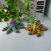 2-Piece Set Of 3D Printed Golden Octopus And Universe Colored Octopus Statues, Party Gifts, Collection Of Dreamy Creatures, Ideal Gifts For Birthdays, Holidays, Christmas, And Halloween - Multicolor(2 Pieces) - View 4