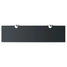 vidaXL Schweberegal Glas 40x10 cm 8 mm - Schwarz - Übersicht 2