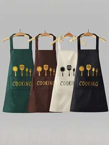 2 Stücke/1 Stück Premium Wasser- und Öl-beständige Kochschürze - langanhaltend, mit Besteckstaschen, anpassbare Einstellungen, perfekt für den Einsatz in Cafés, Restaurants und Heimküchen, ein stilvoller, vielseitiger Gegenstand, der unverzichtbar ist