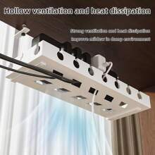 Under Desk Cable Management Tray, Extendable 11.2" To 21.6" Cable Management Under Desk Tray, No Drill With Clamp For Home Office