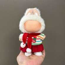 6.69-Inch Christmas Doll Clothes, Compatible With Labubu,1sets Of Decoration - Fashionable Headwear, Clothing And Pants Or Skirt Set, Suitable For 6.69-Inch Dolls, Cute BuLabu Christmas Accessories, For Play And Display (Shoes And Dolls Not Included) - Multicolor - View 11