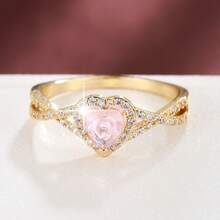 1pc Minimalist Heart Shaped Design Elegant Women Ring - Multicolor - View 52