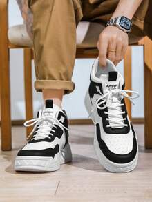 Nuevas zapatillas casuales de suela gruesa y media altura para hombre, otoño/invierno 2025, estilo deportivo y versátil de moda