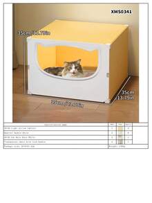 4-Season Enclosed Cat Bed, Ventilated Cool For Summer, Suitable For Upper & Lower Bunk, Cat Villa - Multicolor - View 20