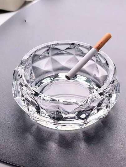 1 Stück, 2 Stücke hochwertiger Glasaschenbecher, geeignet für Wohnzimmer, Schlafzimmer und Hotelnutzung