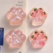 1pc Cute Cat Paw Stress Relief Toy, Fidget Toy, Jelly-Like Crystal Squeeze Toy, Super Soft Squeezing Toy, Exquisite Birthday/Christmas/Halloween Gift, Perfect Present