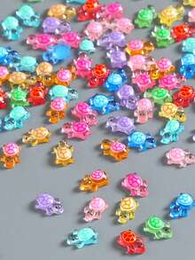 121pcs Turtle Night Light Statues, No Power Or Battery Needed - Resin Garden Miniature Animal Decor - Outdoor Decoration, Colorful Glowing Plastic Handmade Model, Suitable For DIY, Nail Art And Home Decor | Funny Animal Figurines | Decorative Turtles - Multicolor - View 11
