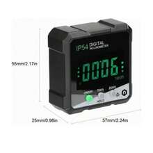 Inclinómetro digital a baterías LED instrumento de medición precisión inclinación ángulo pantalla digital iluminación accesorios construcción ingeniería portátil - Negro - Ver 2