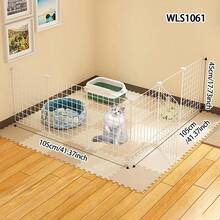 Easy Install Indoor Cat Fence, Home Use Rabbit Fence, Dog Cage, Cat Game Fence, Cat Gate, Cat Cage - Multicolor - View 6