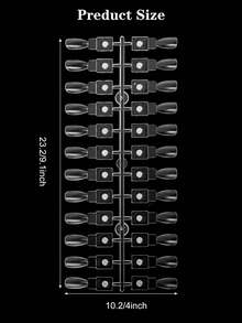 48/72/120pcs Removable Almond Nail Magnetic Display Color Card ,Nail Polish Swatch False Nail Display Card,Magnet Design,Strong Adsorption,Acrylic Display Board Nail Polish Adhesive Training Practicing Tool TipsPortable Detachable Display For Studios And Nail Enthusiasts - Multicolor - View 9
