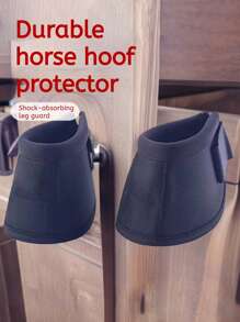 2pcs Equestrian Supplies, Neoprene Sports Horse Leg Guards, Shock Absorption, Hoof Wraps, Horse Racing Equipment, Durable Anti-Slip Anti-Twist Horse Boots