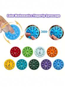 一套9个双面数学手指算术陀螺玩具（颜色随机）。这是一款寓教于乐的数学益智玩具，适合男孩女孩练习和锻炼算术技能。 - 彩色 - 查看 3