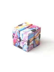 1pc Bestselling Printed Infinity Cube Pocket Fidget Toy, Creative Stress Relief Gadget, Foldable Infinity Cube Mini Gift - Multicolor - View 10