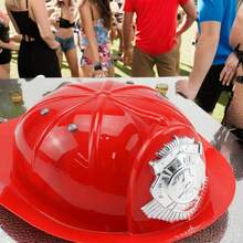派对拍照道具游戏活动装饰礼品用品趣味塑料消防帽玩具，逼真头盔建筑帽角色扮演玩具，消防员服装，消防员，消防员
