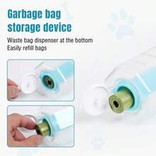 Botella de agua para perros con contenedor de comida y soporte para bolsas de residuos, tazón de agua de viaje, dispensador portátil para mascotas, accesorios para perros, artículos esenciales y necesidades para cachorros, Yorkshire Terrier, Chihuahua, para caminar y hacer senderismo