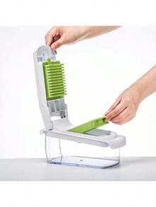 18 قطعة مفرمة الخضروات، شرّاحة الفاكهة متعددة الوظائف، شرّاحة الطعام اليدوية، شرّاحة الخضروات، آلة تقطيع مع وعاء، مفرمة البصل، مبشرة البطاطس المنزلية، لوازم المطبخ، أدوات مطبخ صغيرة، ملحقات المطبخ، أساسيات المطبخ