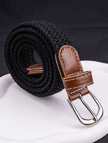 1pc 26-Color Elastic Waist Belt (2.5cm Wide, 105cm Long), Fashion Sports Unisex Couples Woven Elastic Waistband