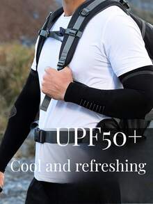 AD 1 Pair Summer Sun Protection Ice Sleeves, Outdoor Sports Cycling Fishing Arm Sleeves, Breathable Unisex Ice Silk Sleeve Covers - HB39 - View 2