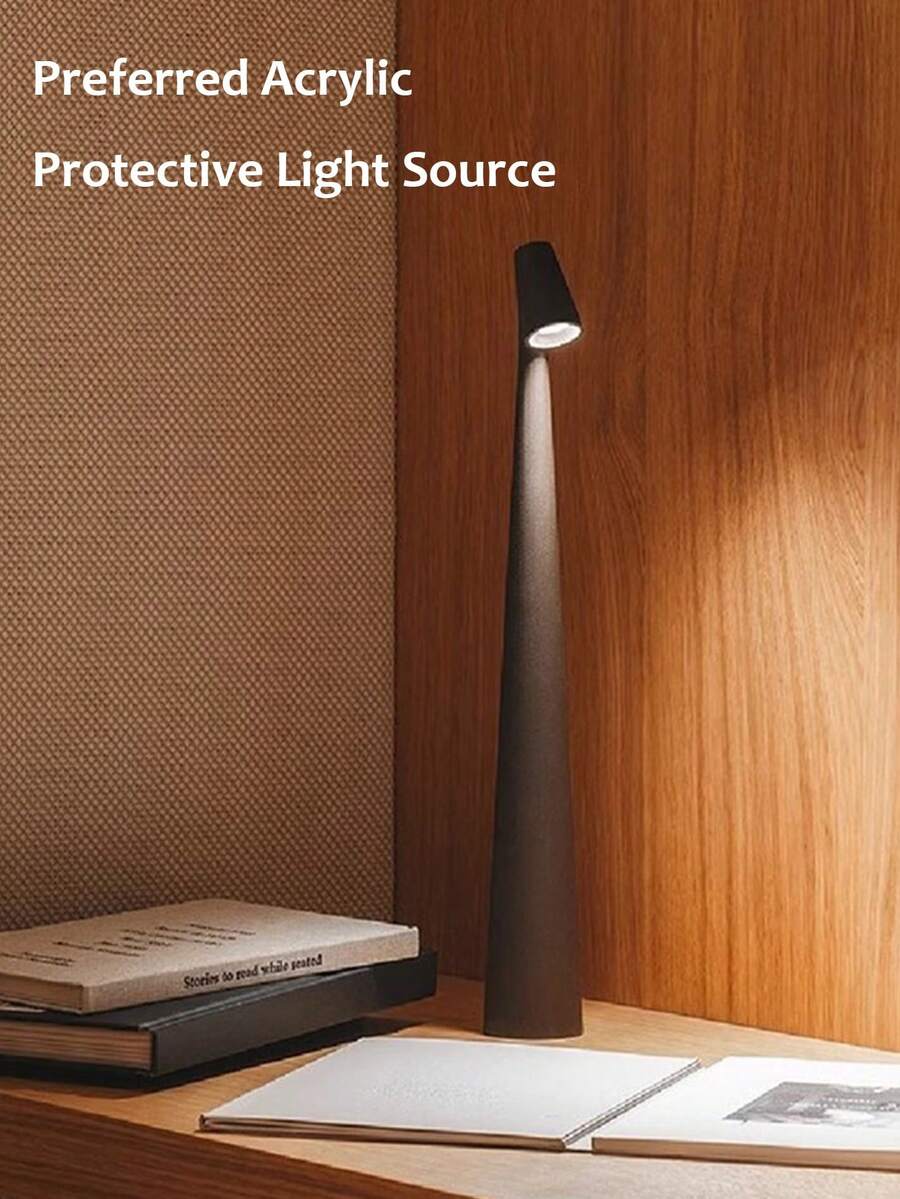 1 件红色便携式 LED 台灯,触摸式床头灯,适用于餐厅、卧室、书桌、办公室、办公桌装饰照明,可充电露营小夜灯,三色。 - 彩色 - 查看 1