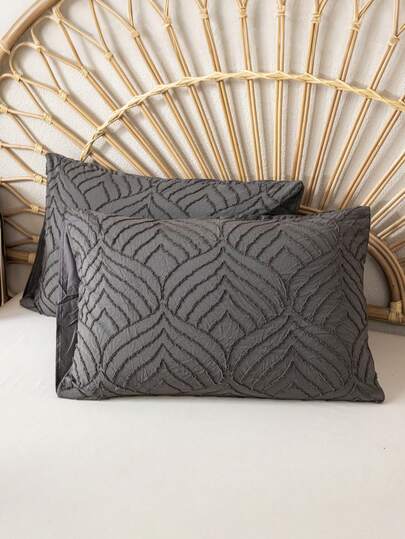 1pc/2pcs/4pcs Cozy Tufted Microfiber Pillow Cover Set (Pillow Inner Not Included), Soft & Comfortable, Suitable For All Seasons Christmas Gift