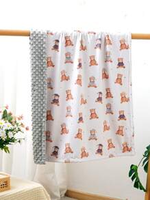 1条婴儿毯，带舒缓凸点，柔软新生儿襁褓毯，冬季适用