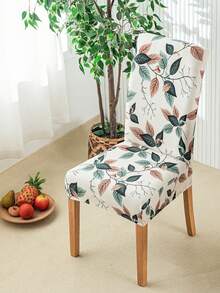 1pc Printed Waterproof Dining Table & Chair Cover Set, Washable Household Chair Slipcover - Multicolor - View 3