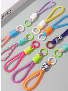 1条DIY创意极简彩色手机挂绳，多功能腕带，适用于相机和手机，防丢，手机链和钥匙扣挂绳，学校汽车配件，可爱哥特Y2K万圣节配件，教师节圣诞节礼物创意，包包挂饰，汽车配件，朋友姐妹 - DIY掛繩 - 查看 2