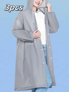 一件装便捷连帽雨衣，男女皆宜的户外徒步防水雨衣，防风防水，便于携带，适合旅行、骑行、徒步，配有弹性袖口和搭扣，家居保暖用品，闺蜜节、狗狗、嘉年华、春夏精选、伴娘礼物、房间、卧室装饰、海滩、旅行、男士、女士、度假、可爱小物、母亲节礼物、卧室装饰、花园、厨房装饰、夏季、海滩、旅行必备、房间装饰、软萌、毕业季 - 灰色 - 查看 14