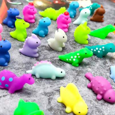 6/12/24/48 piezas Juguetes Mochi de dinosaurio, Mini dinosaurios Kawaii Squishes Juguetes blandos antiestrés para apretar, relleno de bolsas de fiesta, regalos de cumpleaños para niños y niñas, recuerdos de fiesta, color y estilo aleatorios