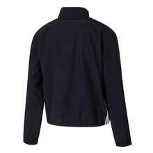 Adidas TE 3S WOVEN JKT 女式立领夹克，休闲运动上衣，舒适户外夹克 - 黑色/白色 - 查看 2