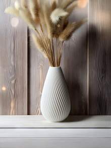 1pc Minimalist Plastic Vase Elegant Minimalist Style Black Stripe Cylindrical With Textured Finish For Floral Arrangement Centerpiece Vase Home Decor Living Room Decor Modern Table Decor Indoor Decor Flower Vase Glass Vase - Multicolor - View 4