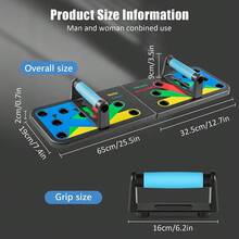 Shoze Push Up Rack Board 14 In1 Push Up Rack Board Fitness Workout Train Gym Muscle Exercise Pushup Stand - 14in1 Black - 查看 7