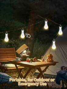 USB Rechargeable LED Bulb, Type-C Charging Port, Outdoor Charging Lamp, Portable LED Bulb, Night Market/Camping Lamp, Fishing Light, Multi-Function, Hanging Capable, Power Outage Emergency, Stepless Dimming, Large Battery Capacity, 3 Color Modes (RGB), Long-Lasting, High Brightness LED, Charging Protection, Uniform Lighting, Wide Illumination Range