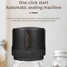 Cordless Mason Jar Vacuum Sealer, Wide Mouth & Regular Mouth Compatible, Ideal For Food Storage & Fermentation