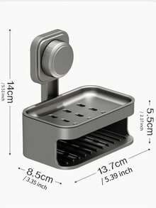 2/1pc吸盘香皂盒壁挂式肥皂盒收纳架免打孔家用浴室卫生间墙壁排水收纳