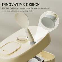 2 PCS Rice Scooper Professional Rice Spoon Rice Spatula Standing Rice Spoon With Suction Cup Non-Stick Rice Scooper For Kitchen