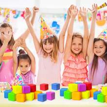 6/10/16/20/28 个随机款式和颜色的慢回弹减压魔方，压力球，柔软可捏玩具，拉伸玩具，适合课堂奖励、派对礼物、儿童玩具，也适合成人派对礼物（无包装盒） - 彩色 - 查看 8