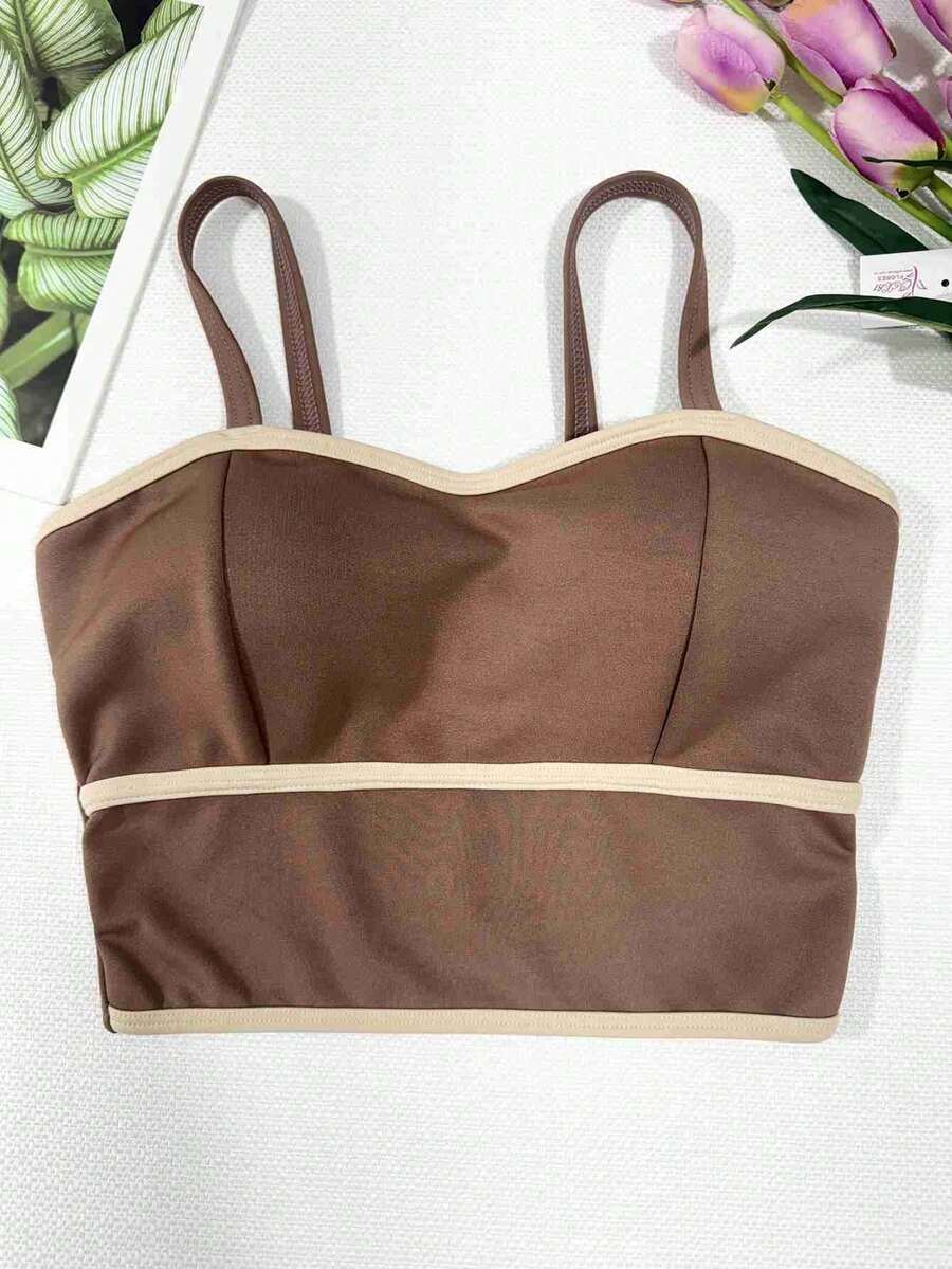 Cropped tirinha feminino alcinha regata  Bloco de cores  Listrado    Cintura contrastada    Férias