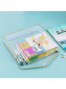 A4 Transparent File Bag For Supplementary Lessons, Student Test Paper And Textbook Storage Bag, Large Capacity A3 Waterproof Art Bag Document Bag, Miscellaneous Storage Bag - Multicolor - View 5