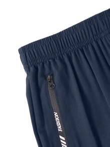 1pc Tween Boy All-Match Casual Sports Pants - Navy Blue - View 6