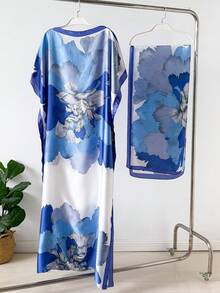 Bộ 1 áo choàng, khăn choàng và khăn quàng cổ nhỏ in họa tiết lụa, đồ che nắng cho nữ khi đi biển, trang phục mặc hàng ngày - Nhiều màu - Xem 16