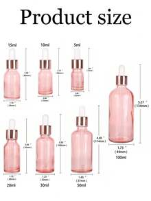 1个/3个装玻璃滴管瓶，精华液可灌装瓶，化妆品混合容器，带刻度滴管的空瓶，容量5毫升-100毫升，试剂眼药水玻璃瓶，香薰液瓶，旅行装灌装瓶，5-100毫升可灌装化妆品容器，滴管瓶，精华液瓶，化妆品样品瓶，玻璃化妆品瓶 - 彩色 - 查看 7