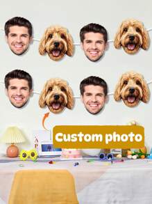 7/14/21 piezas Pancartas de cumpleaños con fotos faciales personalizadas, decoraciones de pancarta de fiesta con fotos faciales personalizadas, pancartas personalizadas, pancartas de fotos de cumpleaños de caras divertidas personalizadas, pancartas faciales, rostro del novio, regalos de cumpleaños del esposo, interesante, recortes de papel de cabeza, individual, pancartas de cumpleaños personalizadas, personalizadas, regalos personalizados, decoración de otoño - Multicolor - Ver 20