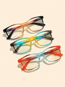 Óculos de leitura Y2K Ombre, unissex - armação quadrada, adequados para uso diário, previnem a presbiopia.