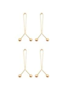 1/2/4个装U型束腰夹，裤腰缩短夹，无需缝纫即可调节腰围/裤脚/裤口长度，适用于服装、围巾、窗帘和日常使用。女士防滑夹，围巾夹，U型束腰夹，腰带固定夹。 - 彩色 - 查看 24