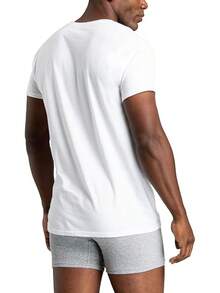 Men's Crew Tee Undershirts, Wicking,, Big & Tall Available - 白色 - 6 件裝 - 查看 4