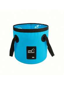 دلو تخزين مياه محمول قابل للطي 20 لتر - من البي في سي، مناسب للتخييم والصيد والسفر والبستنة الخارجية