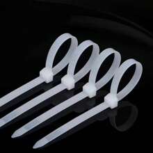 Paquete de 100 bridas de cable negro y blanco, resistencia a la tracción de 40 libras, bridas de cable de nailon, bridas de cable de plástico autoblocantes, bridas de cable para atado, bridas de cable de nailon autoblocantes, bridas de cable, bridas de sellado multiusos, alta resistencia, irrompibles, clasificación de cables, almacenamiento y fijación, uso doméstico en interiores y exteriores, electrodomésticos, embalaje exprés, mudanzas, electricistas, centros comerciales, hogares, proveedores mayoristas de bridas de cable de ingeniería