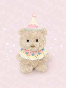 热转印印花毛绒泰迪熊帽子，适用于娃娃和披肩，可DIY独特的毛绒娃娃服装，是送给孩子的绝佳礼物 - 彩色 - 查看 4