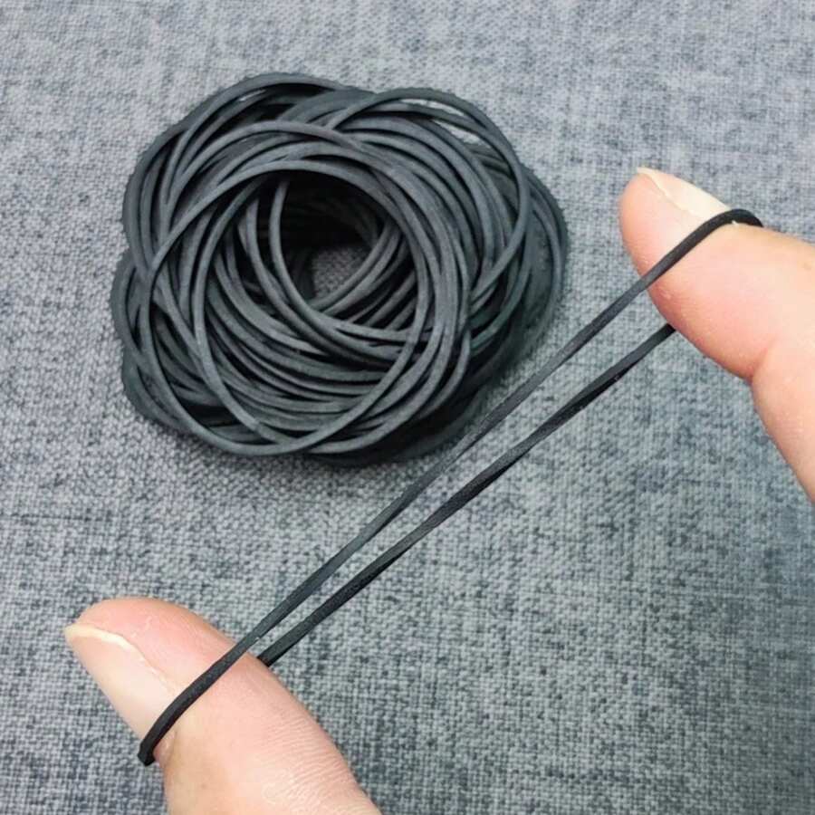 400 Uds bandas de goma negras banda estirable goma resistente 40mm banda elástica fuerte suministros de embalaje de papelería de oficina WJ1O - 400 piezas - Ver 1